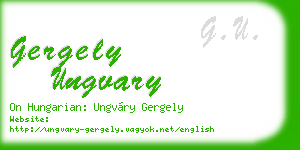 gergely ungvary business card